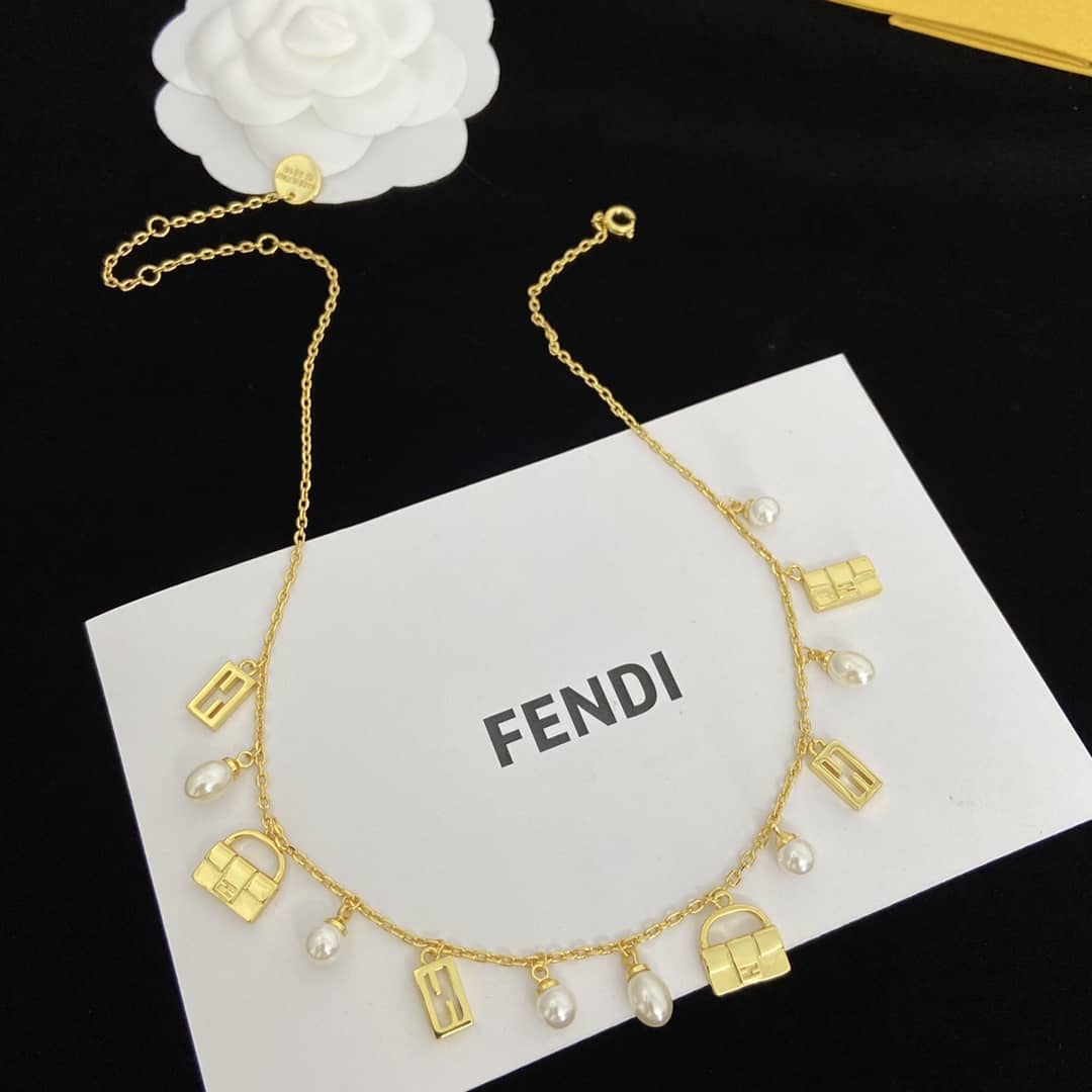 Best Replica Knockoff Fendi Logo Necklace - Colareps