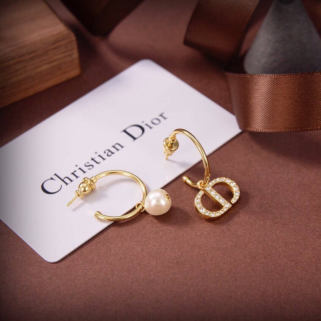 Best Replica Fake Christian Dior Logo Earring - Colareps