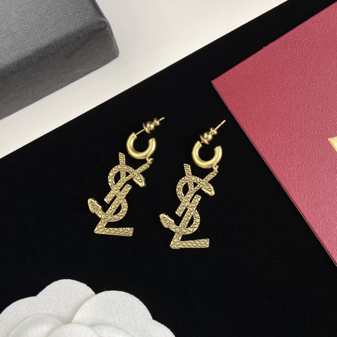 Best Replica Wholesale YSL Logo Earring - Colareps