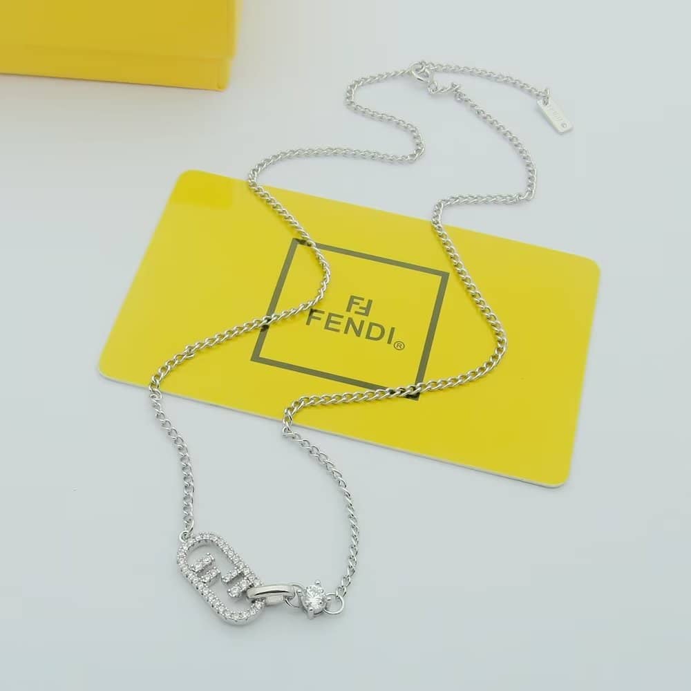 Best Replica Wholesale Fendi Logo Necklace - Colareps