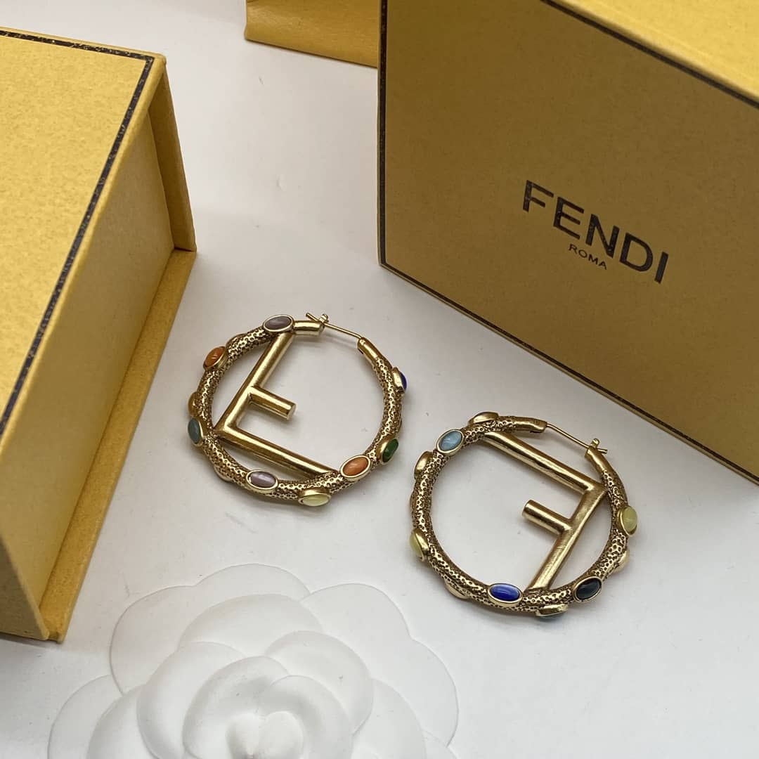 Best Replica Fake Fendi Logo Earring - Colareps