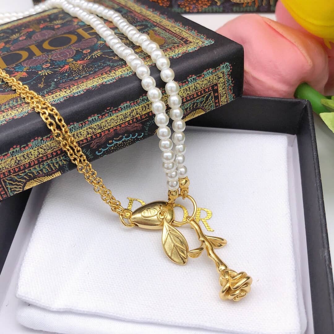 Best Replica Knockoff Christian Dior Logo Necklace - Colareps