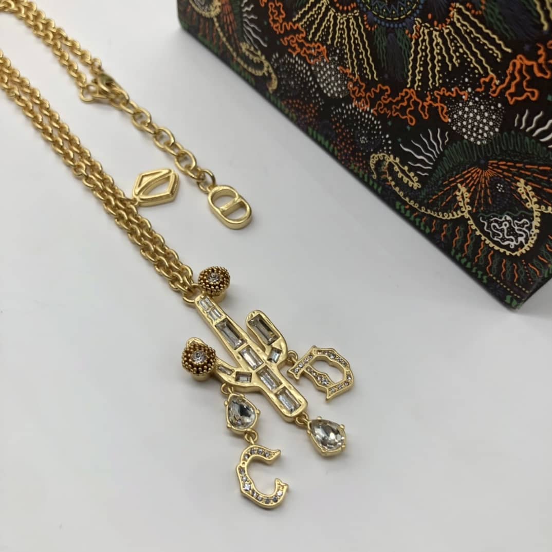 Best Replica Knockoff Christian Dior Logo Necklace - Colareps