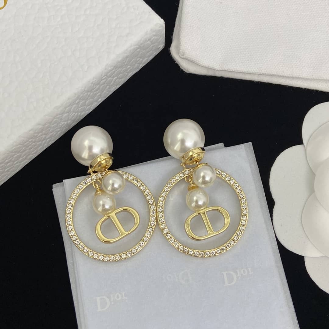 Best Replica Fake Christian Dior Logo Earring - Colareps