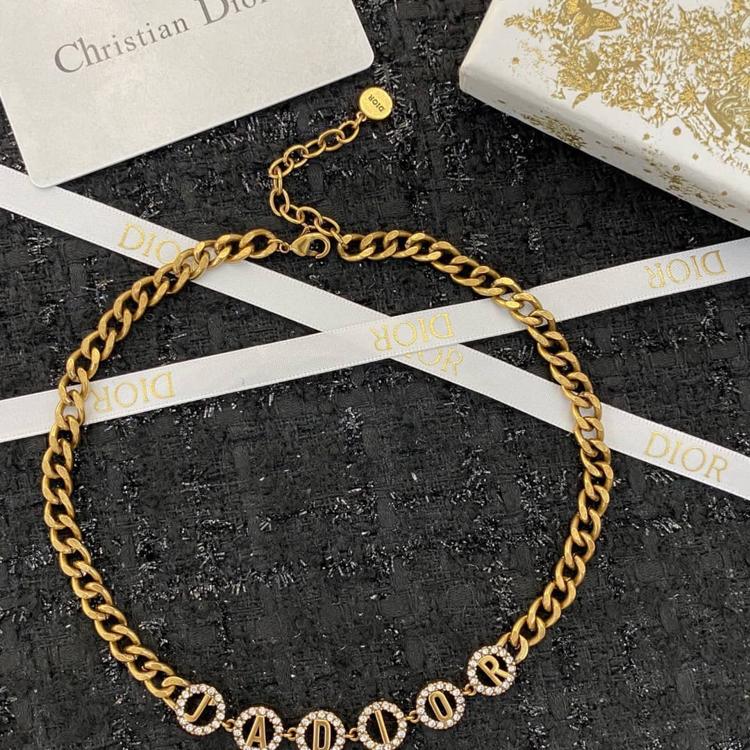 Best Replica Knockoff Christian Dior Logo Necklace - Colareps