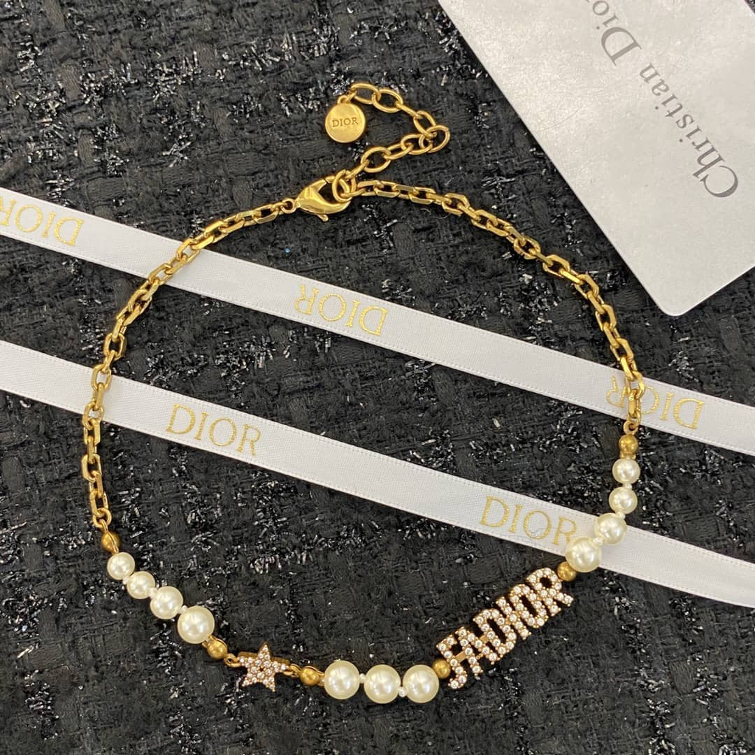 Best Replica Wholesale Christian Dior Logo Necklace - Colareps