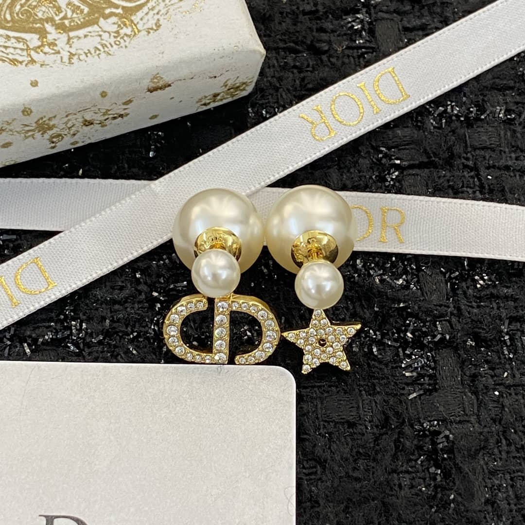 Best Replica Fake Christian Dior Logo Earring - Colareps