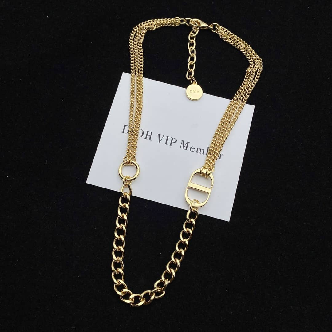Best Replica Knockoff Christian Dior Logo Necklace - Colareps