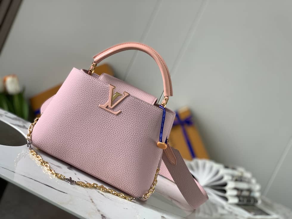 Best Replica Louis Vuitton Capucines BB Rose M59061 Replica Crossbody Bag - Colareps
