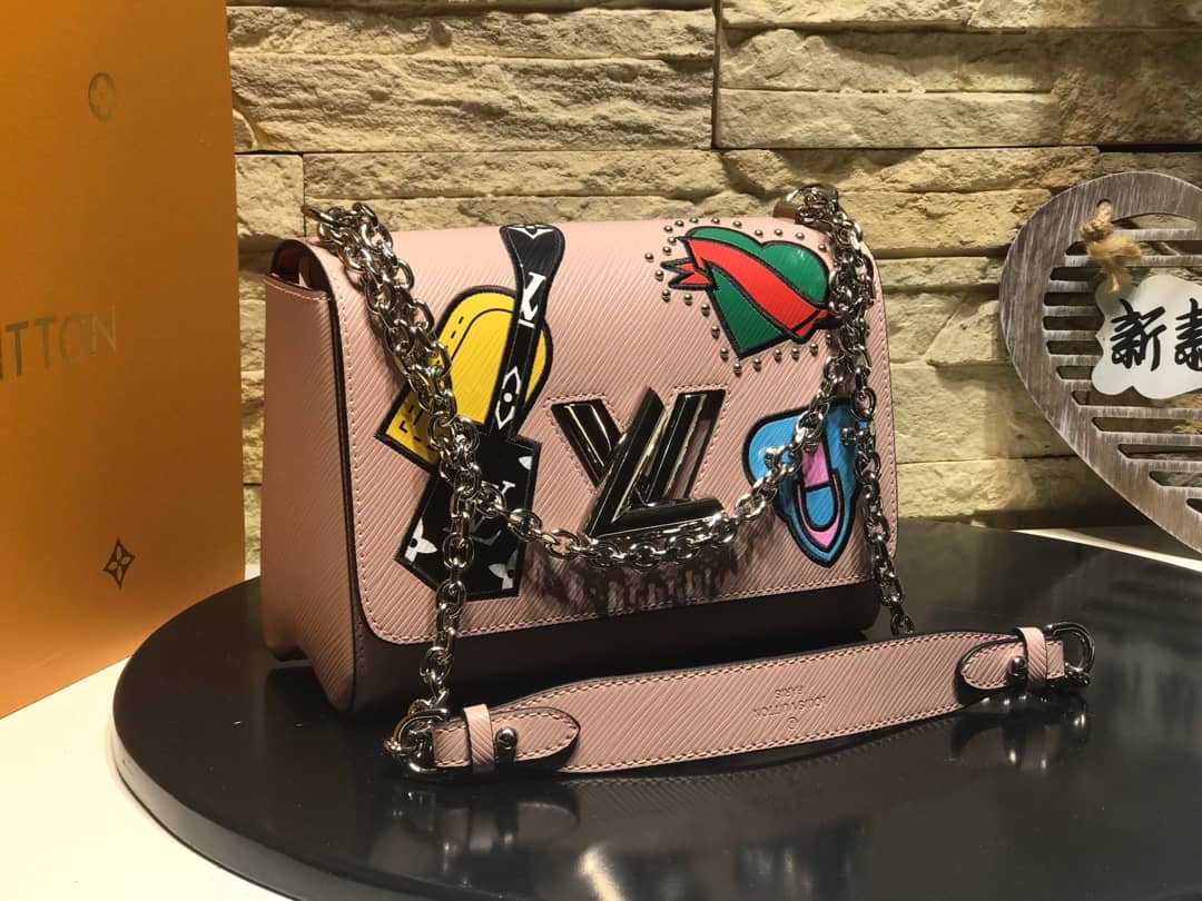 Best Replica Louis Vuitton Twist MM Bag Blue M50296 Replica - Colareps