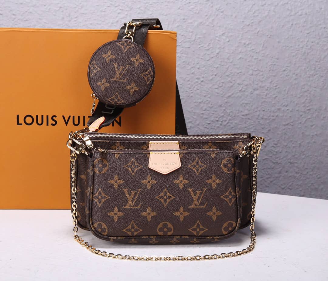 Best Replica Louis Vuitton Multi Pochette Accessoires Replica Crossbody Bag Black M44840 - Colareps