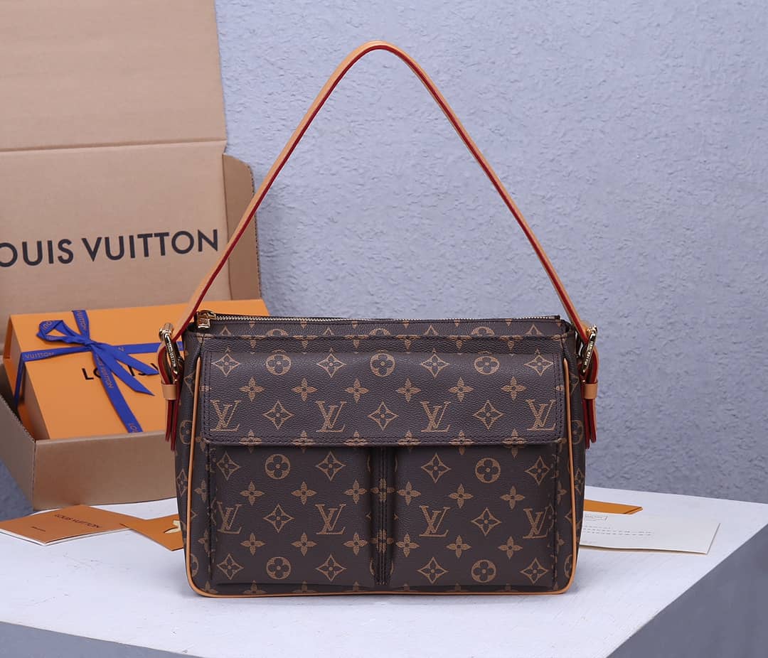Best Replica Louis Vuitton Vintage Bibashite MM Monogram Canva Bag Replica M51160 - Colareps