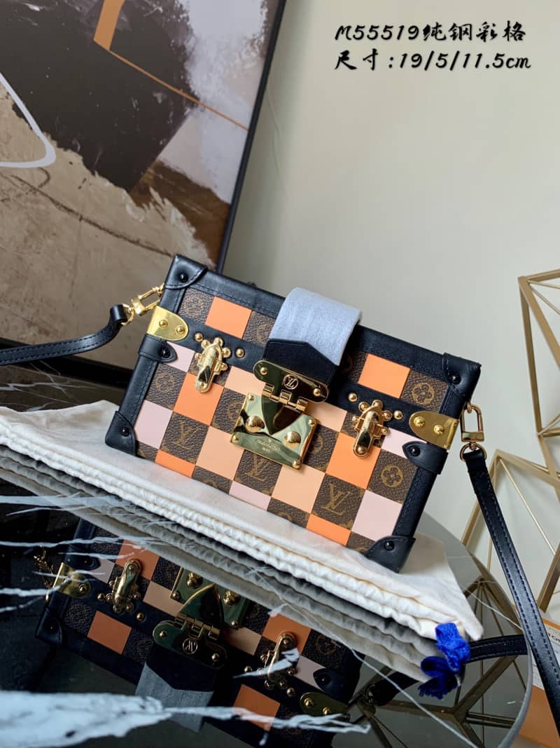 Best Replica Louis Vuitton Petite Malle Damier Monogram Canvas Replica Box M55519 - Colareps