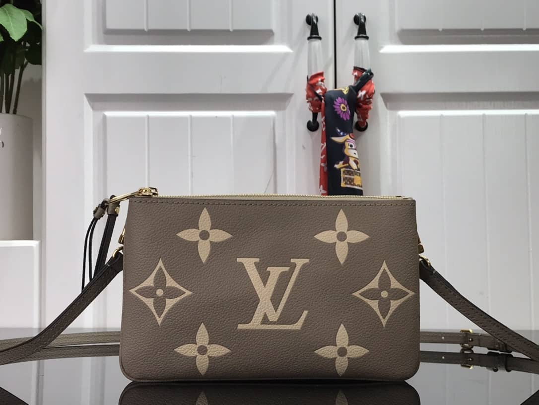Best Replica Louis Vuitton Double Zip Monogram Empreinte Leather Replica Pochette M80084 - Colareps