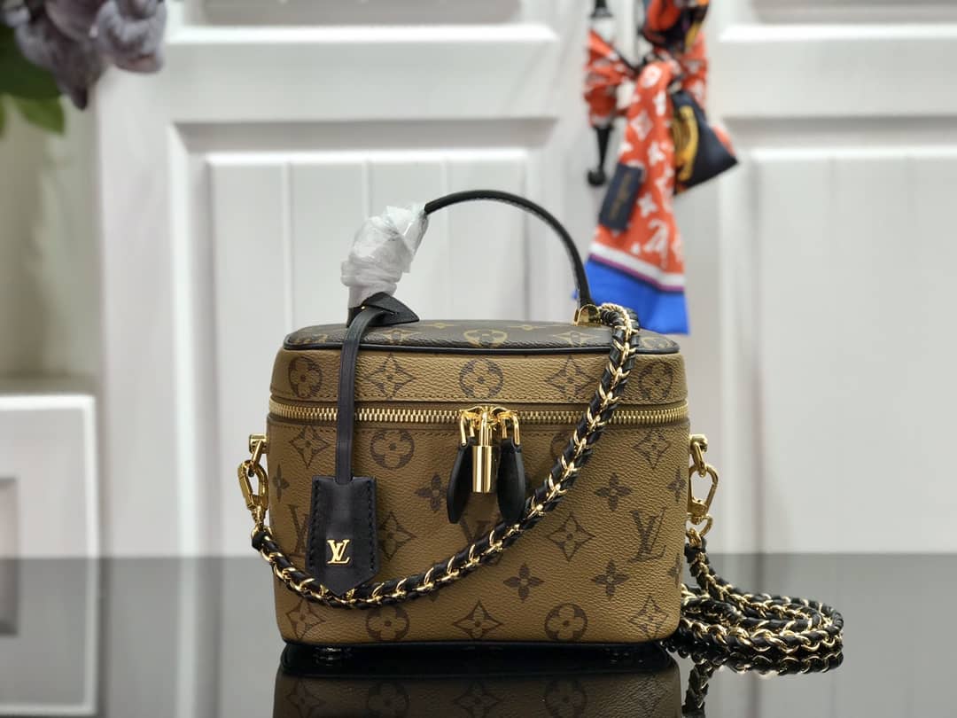 Best Replica Louis Vuitton Monogram Canvas BB Vanity Case Bag Replica M53369 - Colareps