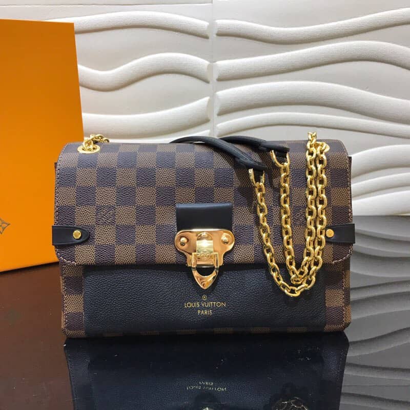 Best Replica Louis Vuitton Vavin PM Damier Ebene Replica Bag Black N40108 - Colareps