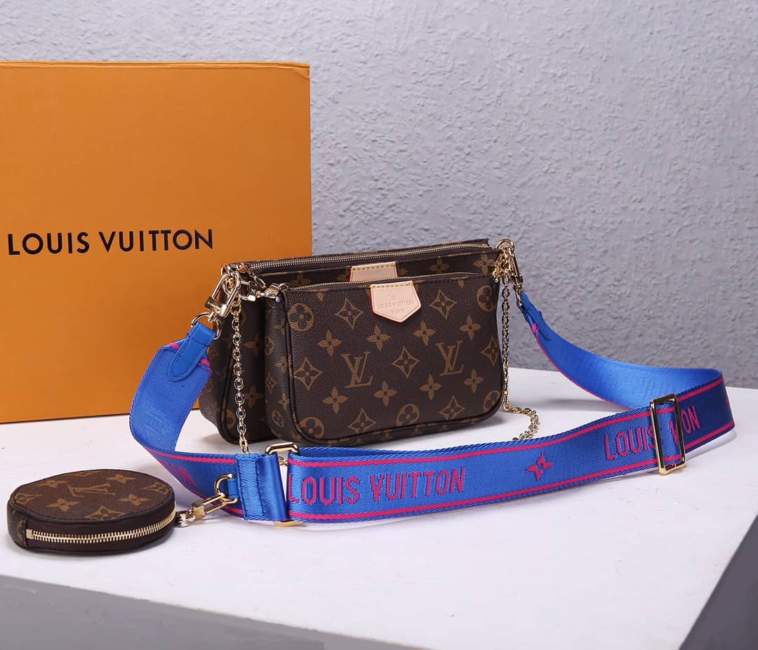 Best Replica Louis Vuitton Multi Pochette Accessoires Replica Crossbody Bag Blue M44840 - Colareps