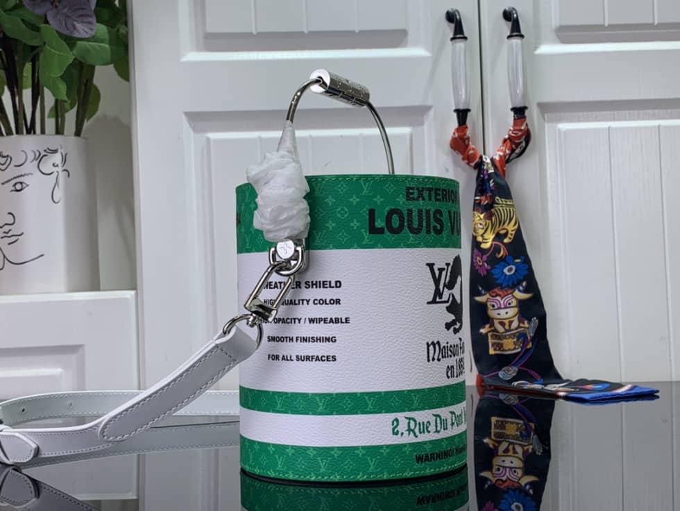 Best Replica Louis Vuitton Paint Can Small Green M81592 Replica Bucket Bag - Colareps
