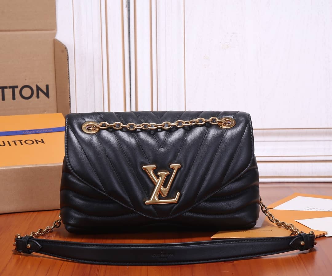 Best Replica Louis Vuitton New Wave Replica Chain Bag H24 Black M58552 - Colareps