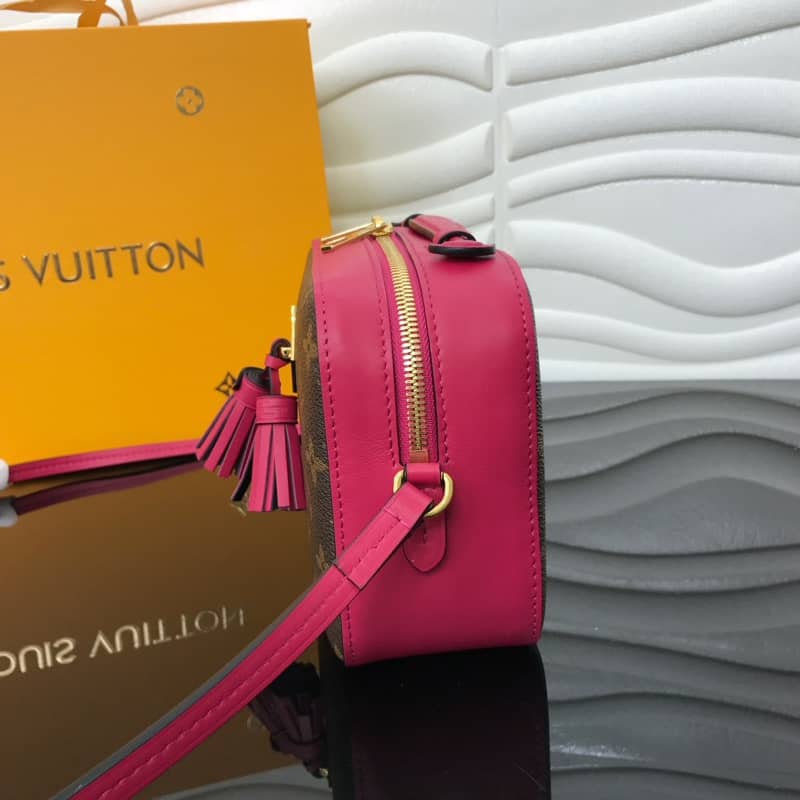 Best Replica Louis Vuitton Saintonge Monogram Canvas Replica Shoulder Bag Pink Red M43557 - Colareps