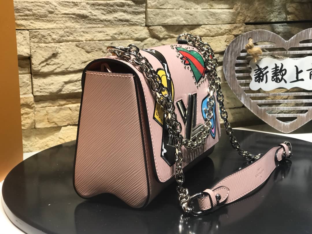 Best Replica Louis Vuitton Twist MM Bag Blue M50296 Replica - Colareps