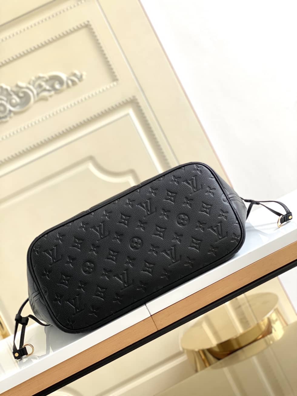 Best Replica Louis Vuitton Monogram Empreinte Neverfull MM Black M45686 Replica Tote - Colareps