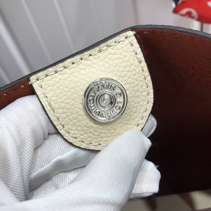 Best Replica Louis Vuitton Mahina Hina PM Leather Tote Replica Beige M54353 - Colareps