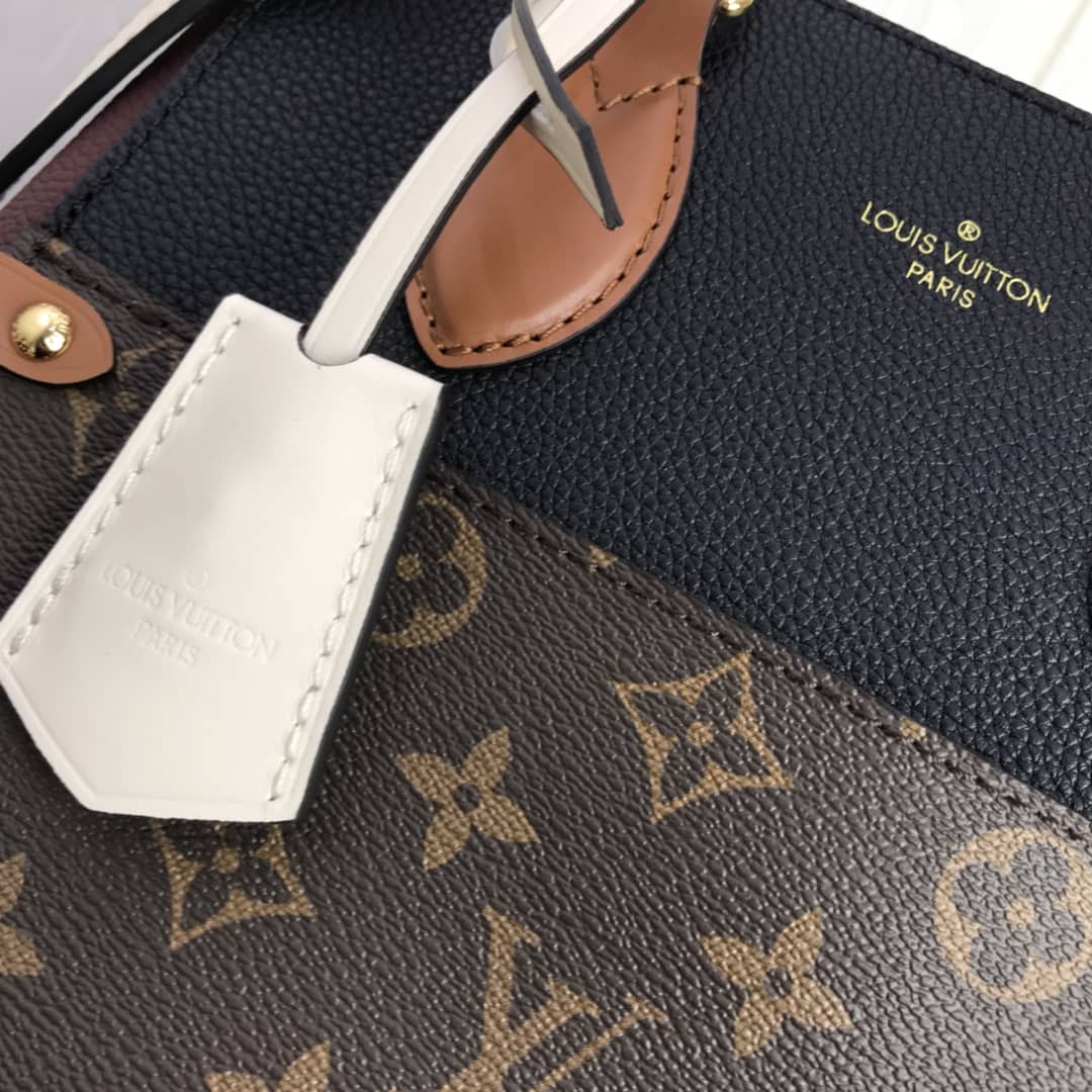 Best Replica Louis Vuitton Monogram Fold MM 2way Tote Replica Black M45409 - Colareps