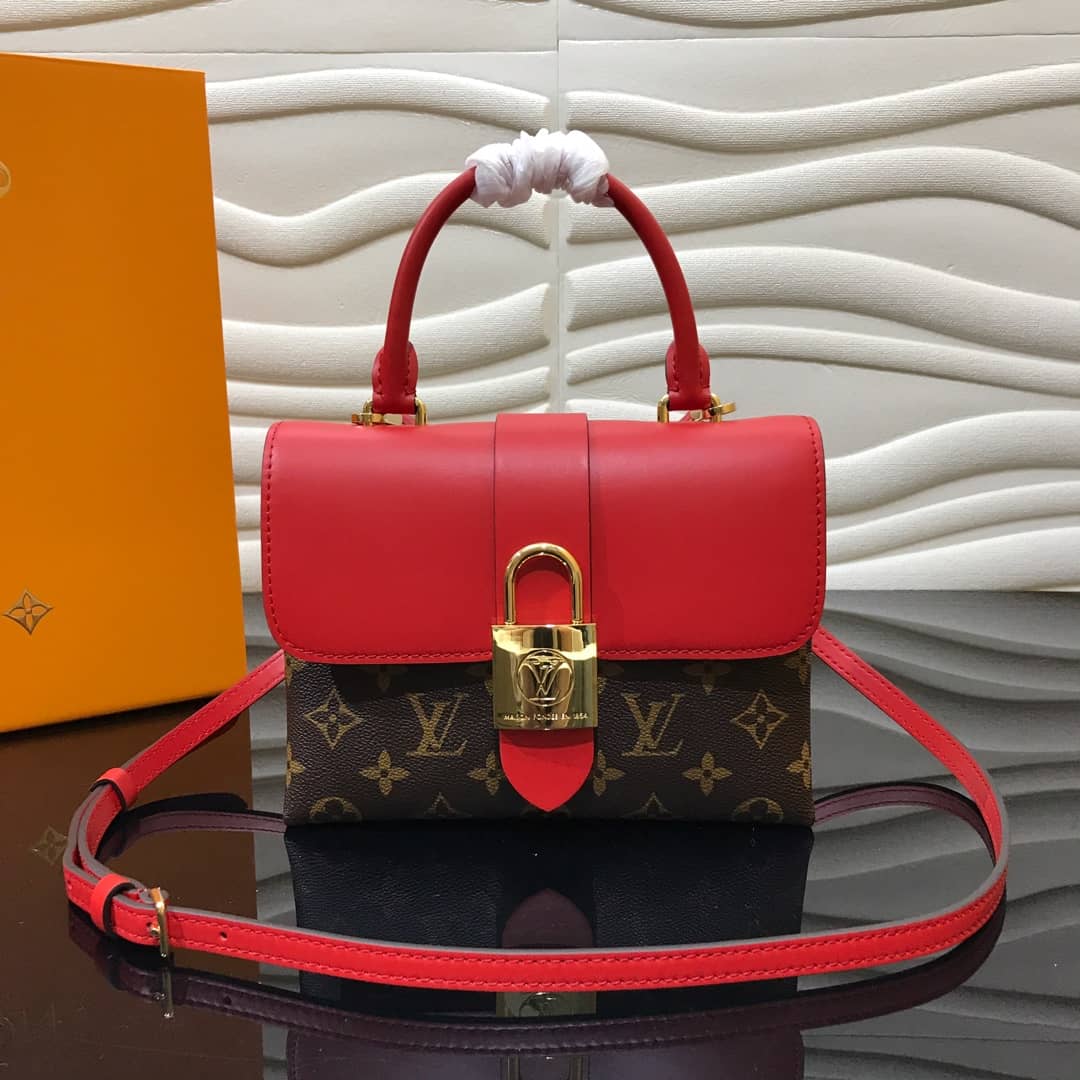 Best Replica Louis Vuitton Locky BB Replica Shoulder Handbag Red M44080 - Colareps