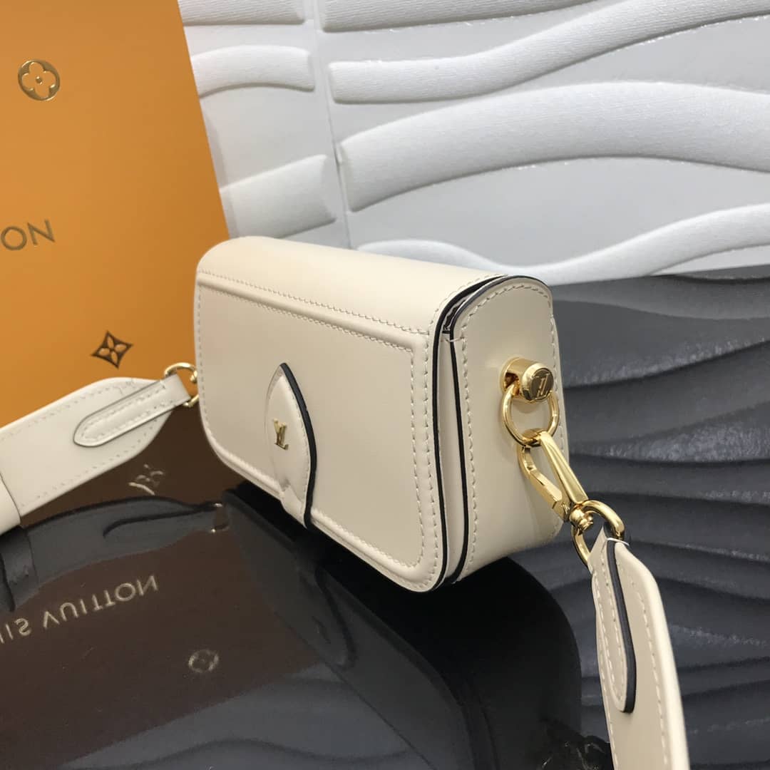 Best Replica Louis Vuitton Officier Pouch Monogram Canvas Strap Replica Bag White M69841 - Colareps