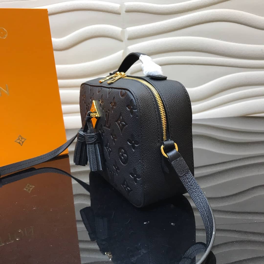Best Replica Louis Vuitton Monogram Empreinte Saintonge Replica Bag Black M44606 - Colareps