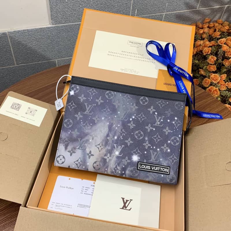 Best Replica Louis Vuitton Monogram Galaxy Canvas Replica Pochette Voyage Blue M44448 - Colareps