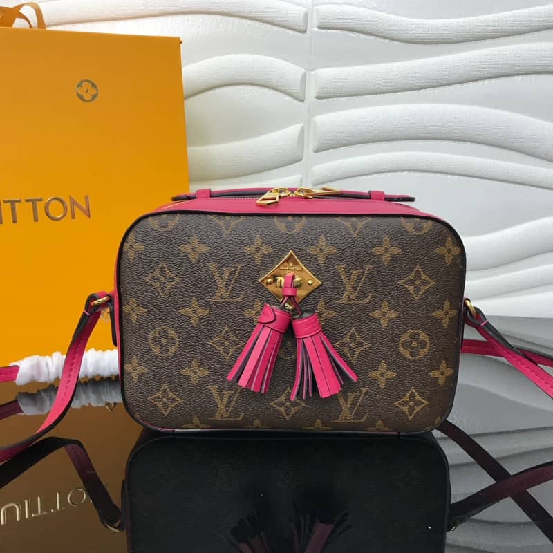 Best Replica Louis Vuitton Saintonge Monogram Canvas Replica Shoulder Bag Pink Red M43557 - Colareps