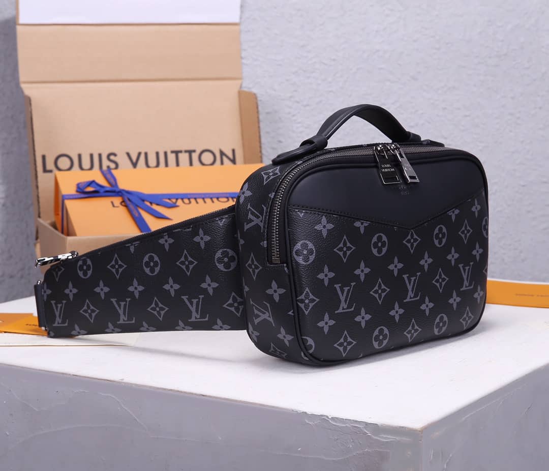 Best Replica LV Bum Bag Dupe Monogram Eclipse Waist Pouch hip body M42906(ColaReps) - Colareps