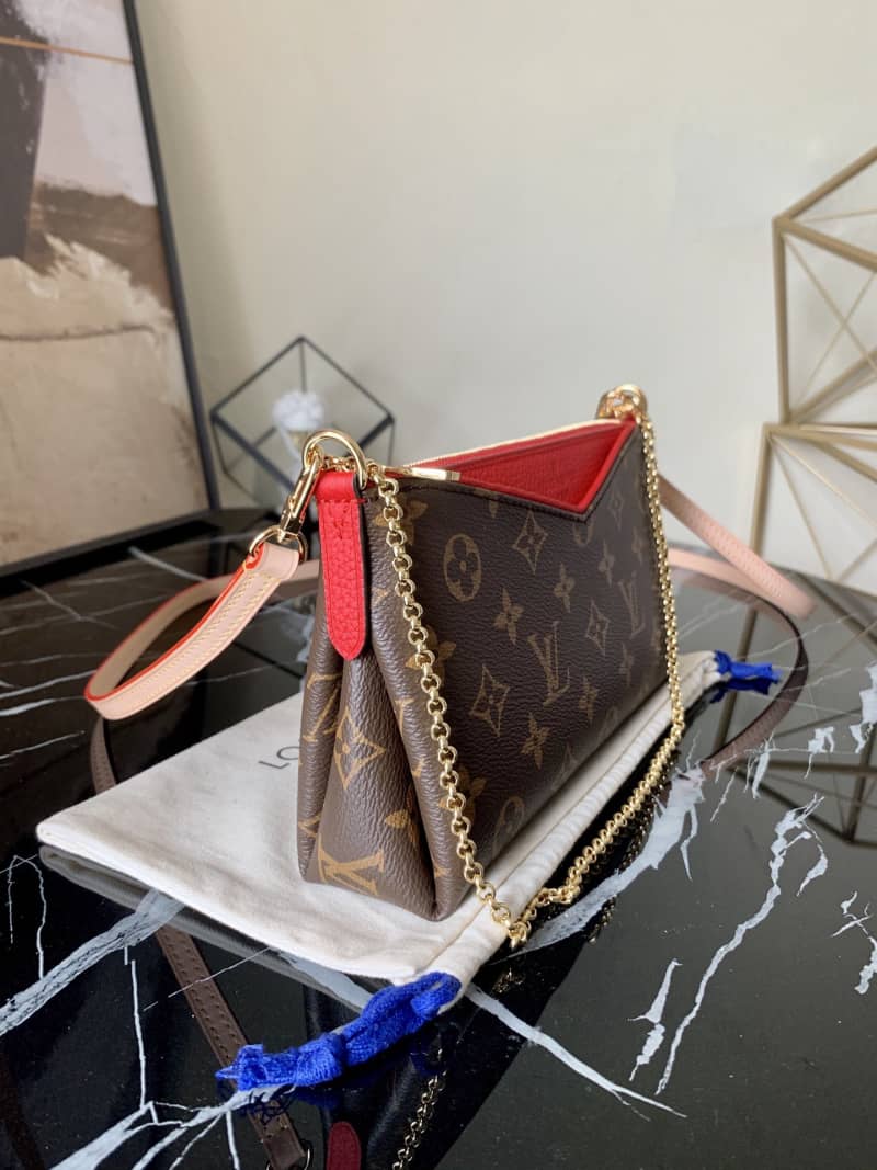 Best Replica Louis Vuitton Pallas Replica Clutch Monogram 2way Red M41638 - Colareps