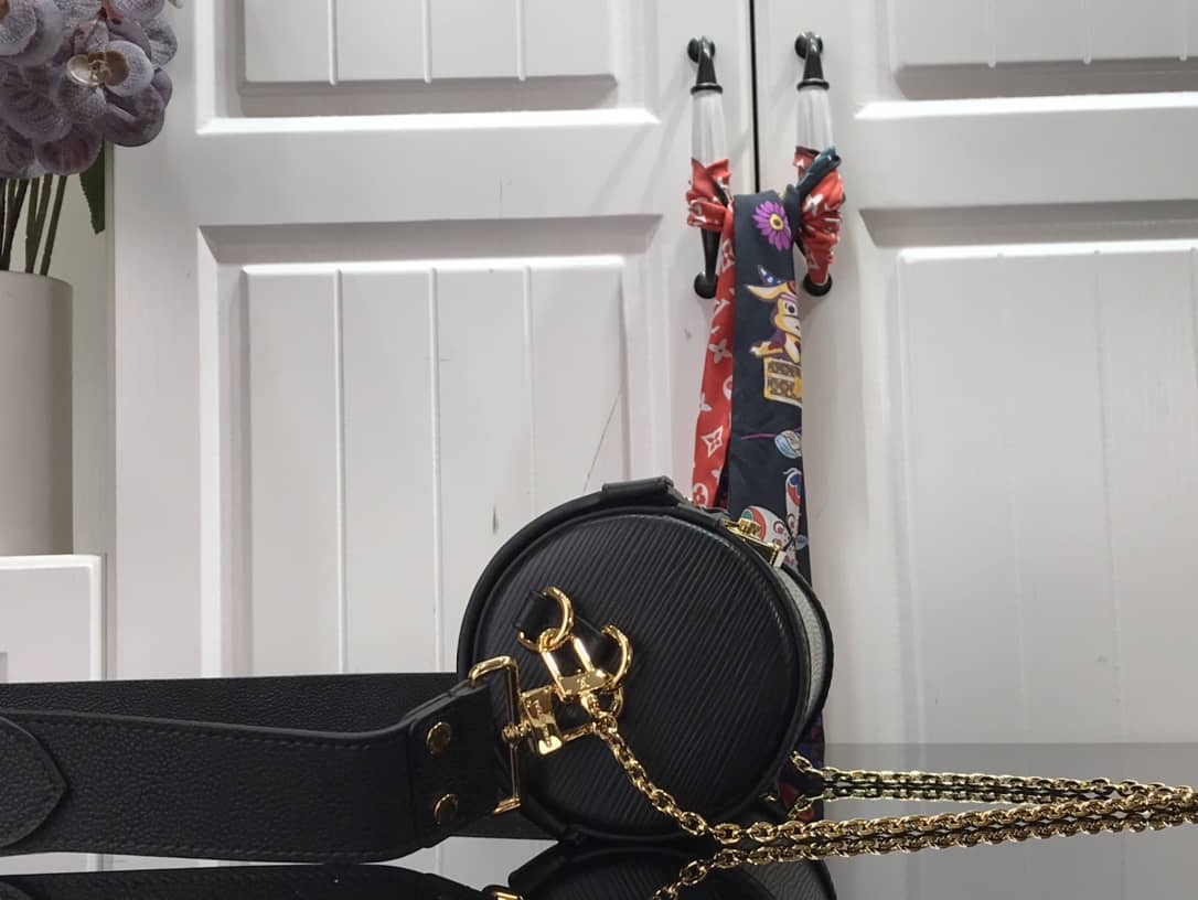 Best Replica Louis Vuitton Papillon Trunk Monogram Chain Replica Crossbody Bag Black M57835 - Colareps