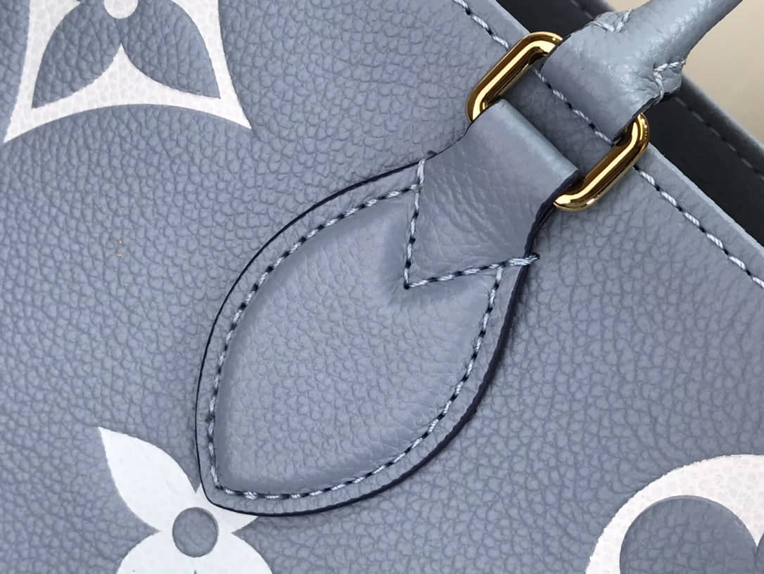 Best Replica Louis Vuitton On the Go MM Monogram Empreinte Two-way Tote Replica Blue M45717 - Colareps
