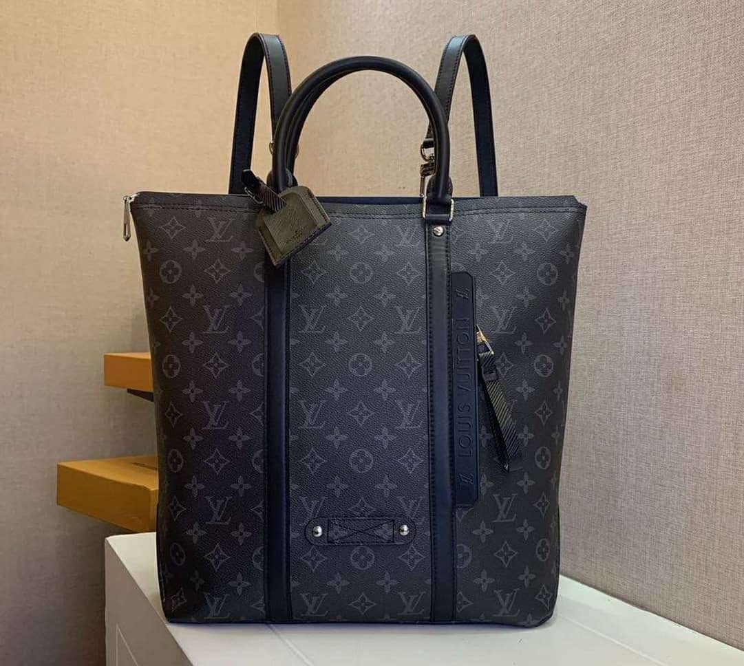 Best Replica Louis Vuitton Mens Monogram Eclipse Canvas Tote Backpack Replica M45221 - Colareps