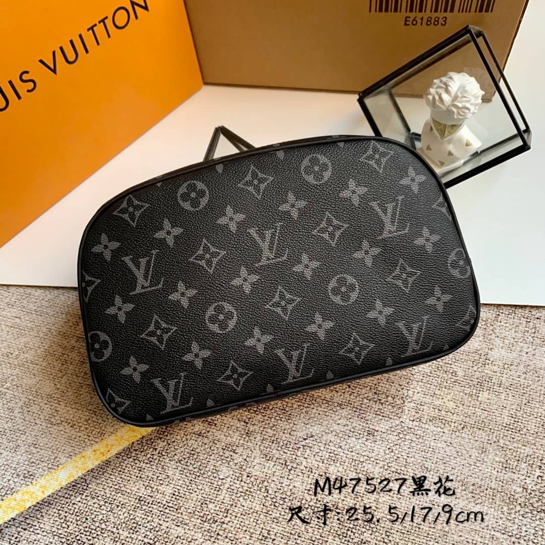Best Replica Louis Vuitton Monogram Canvas Toiletry Bag Replica Black M47527 - Colareps