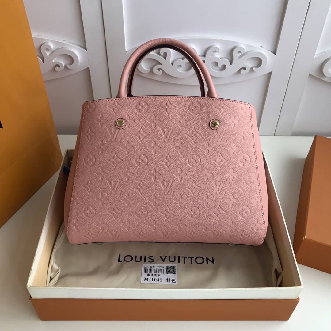 Best Replica Louis Vuitton Monogram Montaigne MM Shoulder Bag Replica Pink M41048 - Colareps