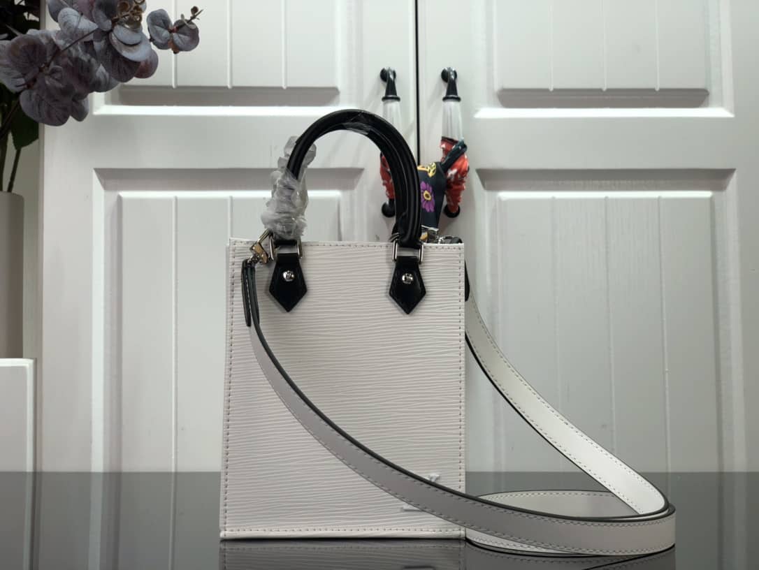 Best Replica Louis Vuitton Petit Sac Plat Flat Shoulder Bag Replica White M80169 - Colareps