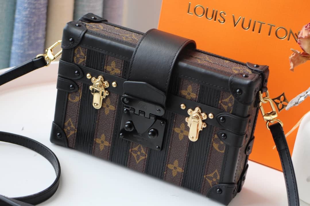 Best Replica Louis Vuitton Petite Malle Monogram Canvas Replica Bag Brown M40273 - Colareps