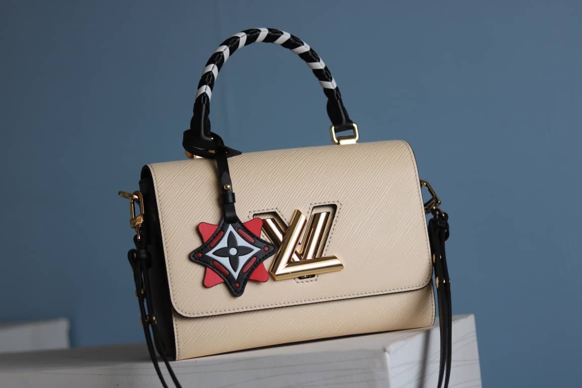 Best Replica Louis Vuitton Textured Epi Leather Twist Series Bag Beige - Colareps