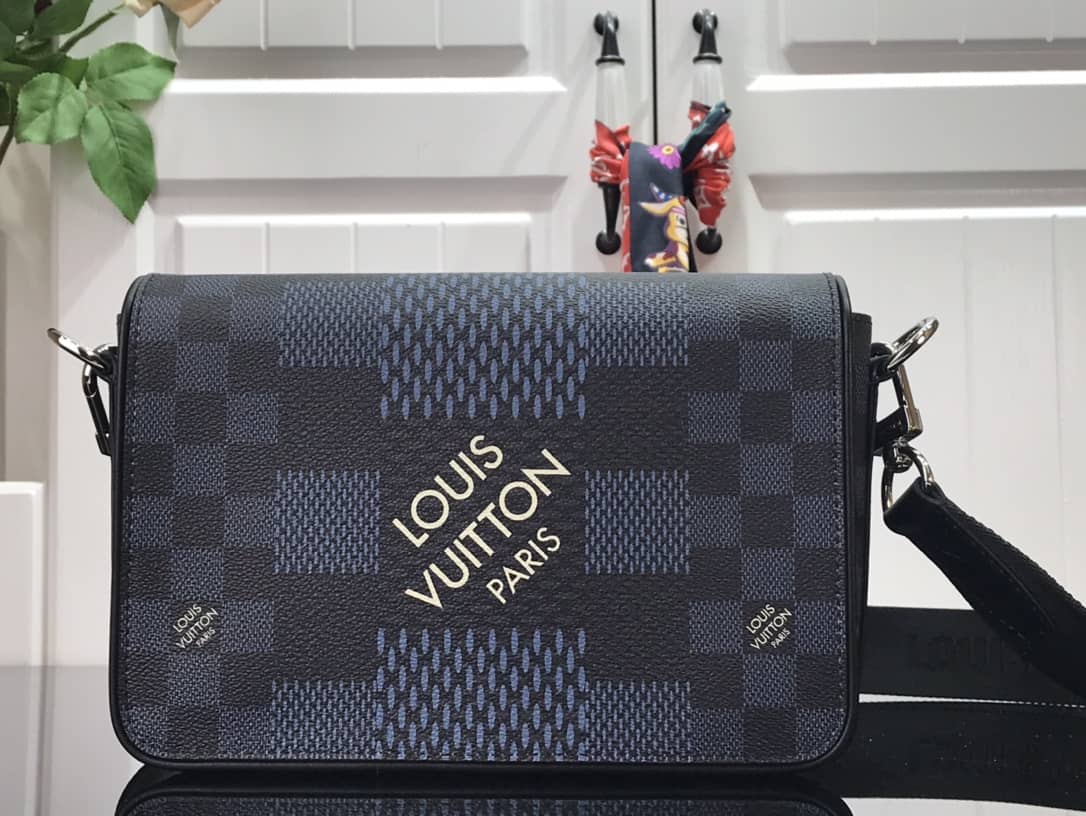 Best Replica Louis Vuitton Studio Damier Messenger Bag Replica Blue N50013 - Colareps