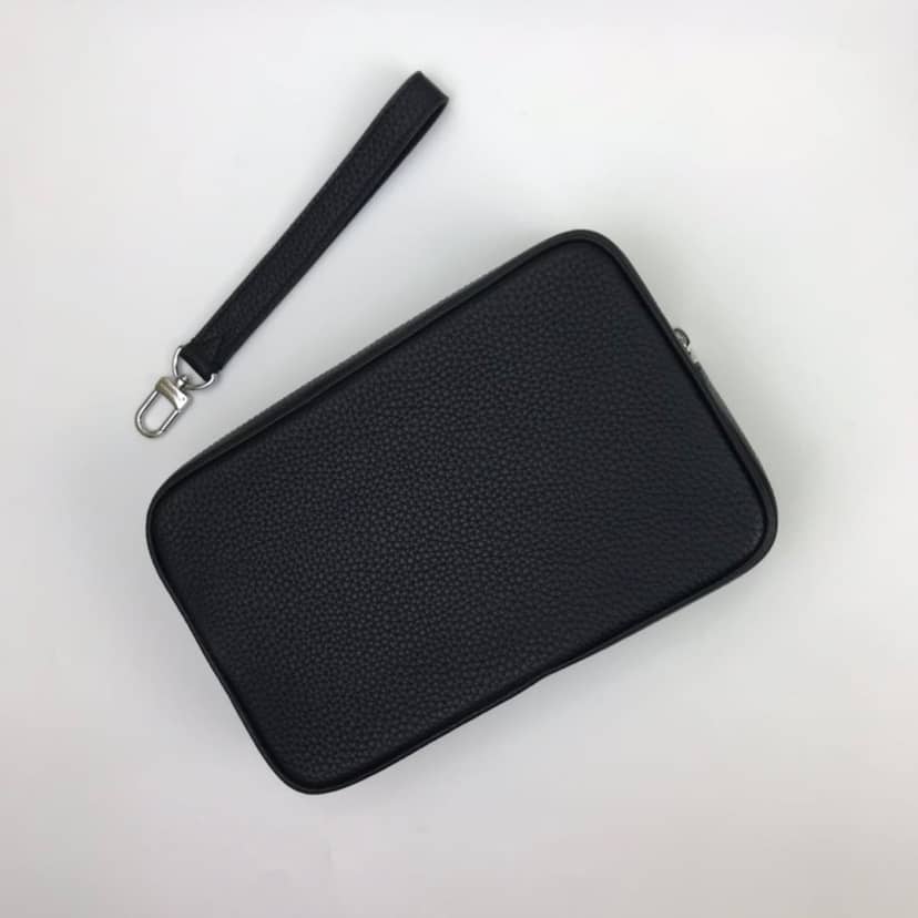 Best Replica Louis Vuitton Damier Graphite Pochette Kasai Clutch Replica Black N41664 - Colareps