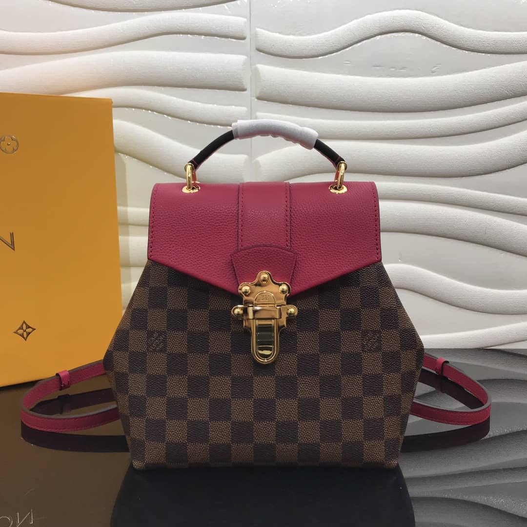Best Replica Louis Vuitton Damier Ebene Clapton Replica Backpack Pink N42262 - Colareps