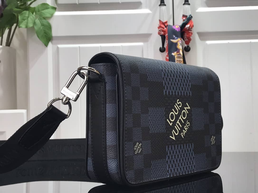 Best Replica Louis Vuitton Studio Damier Messenger Bag Replica Blue N50013 - Colareps