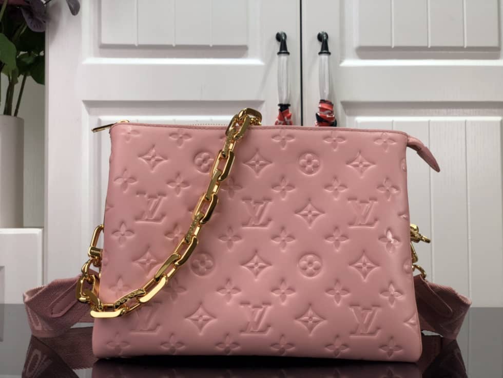 Best Replica Louis Vuitton Embossed Lambskin Coussin PM Pink M58628 Replica Shoulder Bag - Colareps