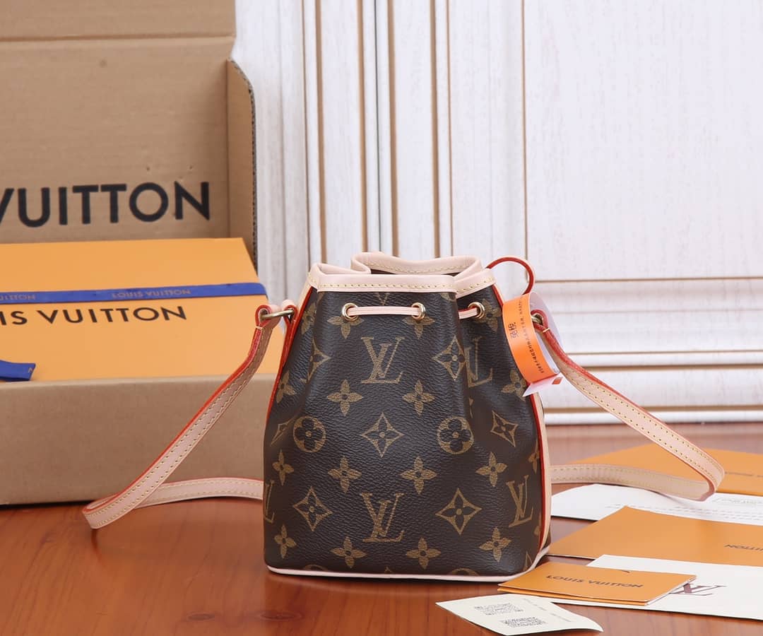 Best Replica Louis Vuitton Monogram Nano Noe Drawstring Replica Shoulder Bag M41346 - Colareps