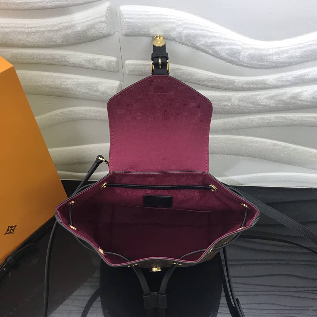 Best Replica Louis Vuitton Montsouris BB Monogram Replica Backpack Black M45502 - Colareps